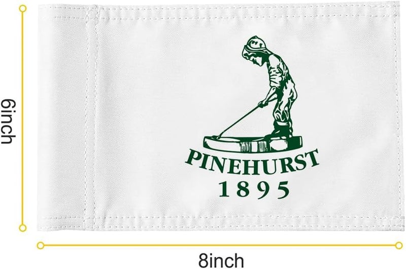 2BUT Pinehurst Golf Club Golf Pin PGA Flag Practic Putting Green Golf Flag For Backyard Garden Double-Sewn 600D Nylon Miniature Pin Flag Regulation Tube Flag(A 8"X6") - Image 2